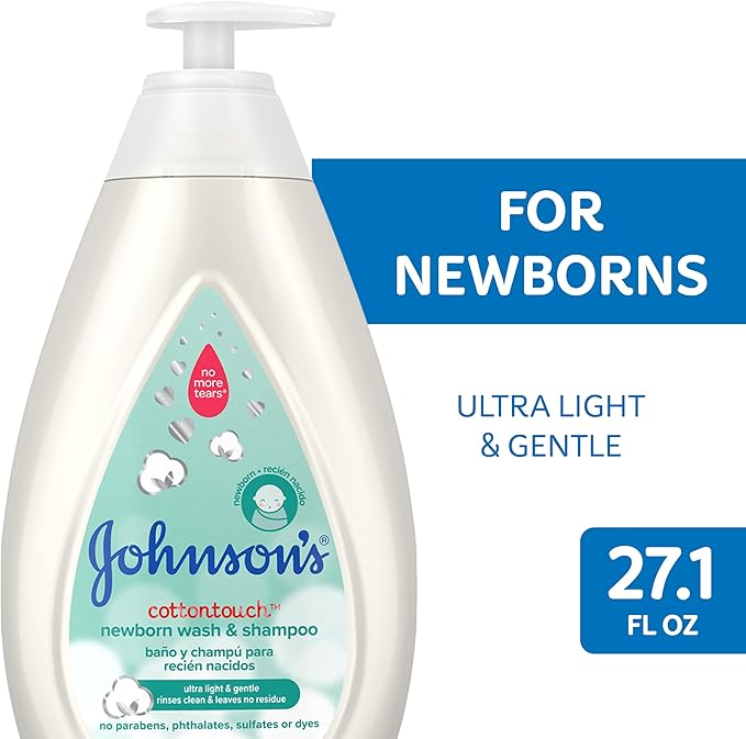 Johnson's Baby CottonTouch Newborn Baby Wash & Shampoo with No 27.1 Fl