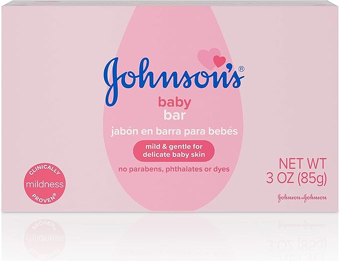 Johnson's Baby Body Soap Bar, Gentle for Baby Bath and Skin Care 3 oz 6)