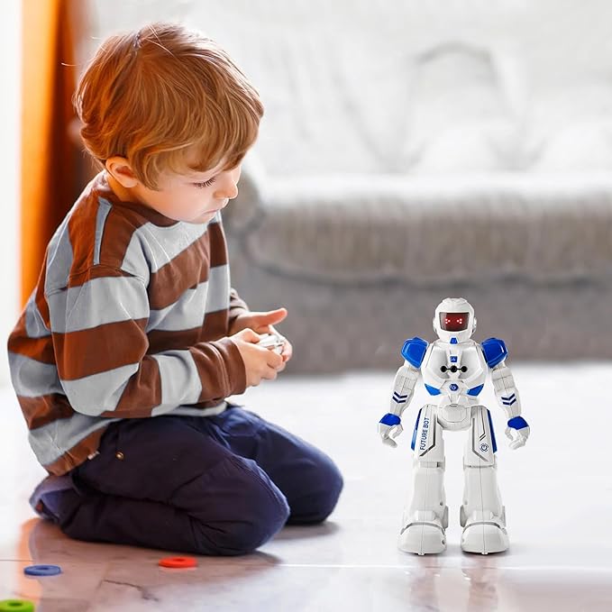 VEVOR RC Robot Toys for Kids, Gesture Sensing Programmable Remote Control Smart Robot, Interactive Walking Singing Dancing Robot for Age 3+ Year Old Boys Girls Birthday Gift Present