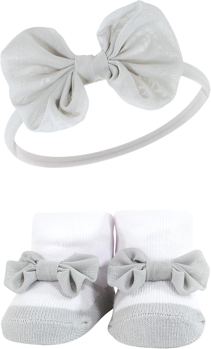 Hudson Baby Girl's Headband and Socks Giftset