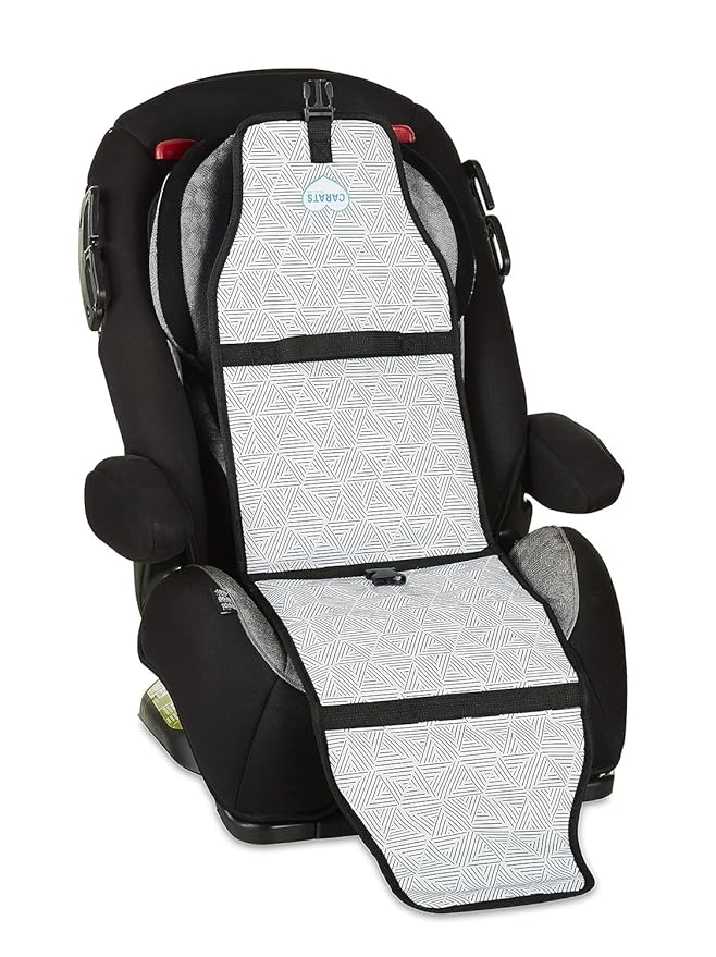 Car Seat Cooling Pad for Babies, Toddlers, and Kids - Comfortable and Durable Cooling Pad for Hot Summer Days - Black and White, one Size