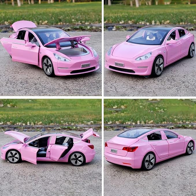 1:32 Scale Model 3 Alloy Car Model Diecast Toy Vehicles for Kids, car Model Toy,Pull Back Alloy Car with Lights and Music
