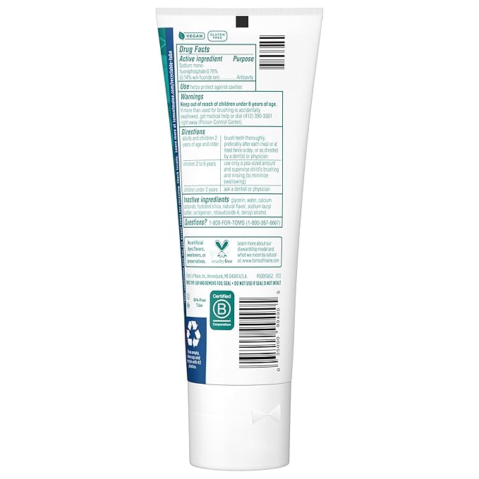Tom's of Maine Kid's Natural Fluoride Toothpaste, Watermelon, 5.1 oz. 3-pack (Packaging May Vary)