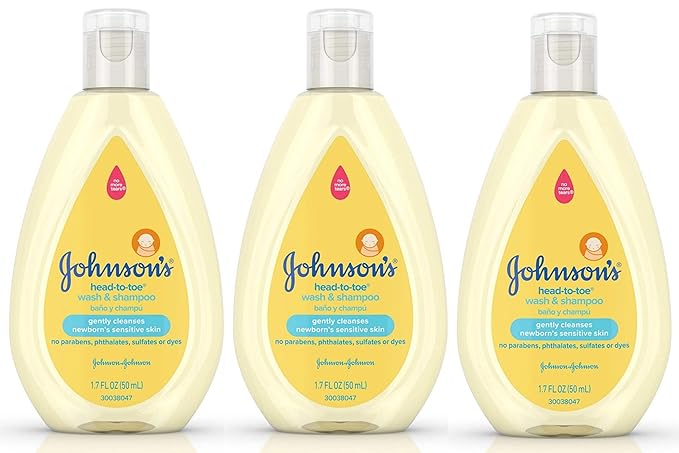 Johnsons Baby Head To Toe Wash And Shampoo 3 pack 1.7 Ounce