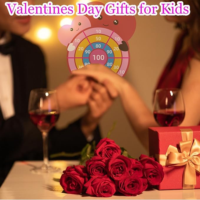 Valentines Dartboard Game Gifts for Kids,Exchange for Boys Girls Toddlers Class Classroom School Party Favor Supplies