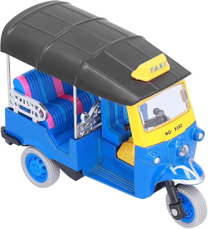 RiToEasysports Tricycle Toy, Pull Back Thai Tricycle Simulation Alloy Tuk