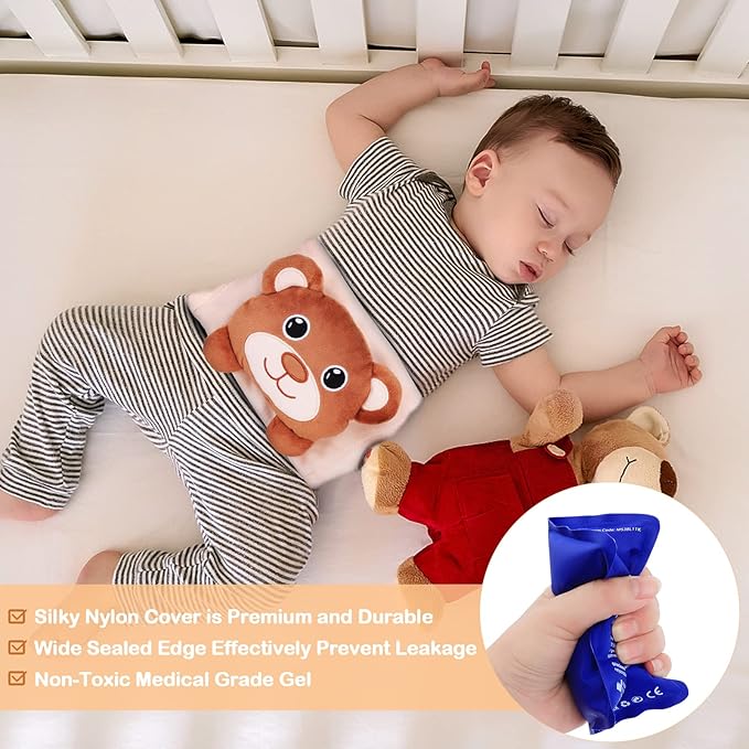 Baby Colic, Gas and Upset Stomach Relief - Heigoeost Newborns Heating Pad Colic Belly Belt for Babies Gas & Colic Tummy Relief
