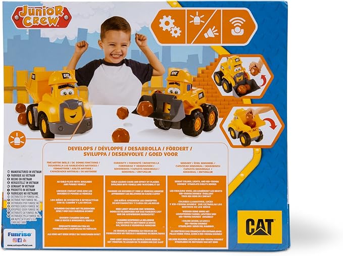 CAT Construction Toys, Front Loader Toy - Interactive Forward & Back Motion 2+
