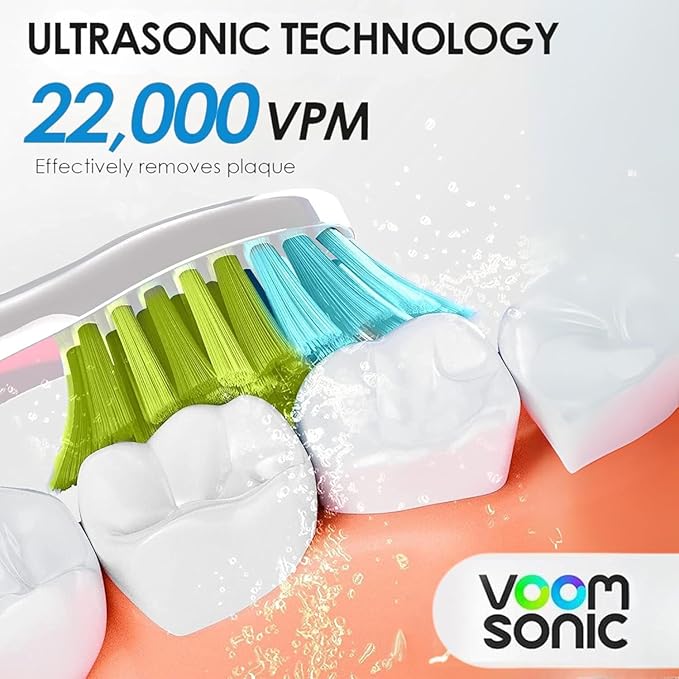 Voom Sonic Go 1 Series Travel Electric Toothbrush, Travel Toothbrush (Dentist Recommended) - Battery Operated Toothbrush for Adults & Kids, Sonic Toothbrush, Portable w/ 2 Minute Timer