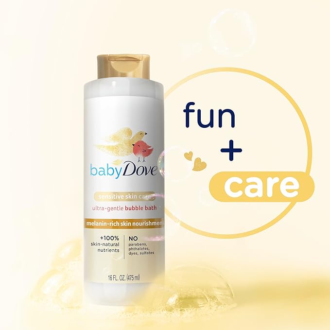 Baby Dove Bubble Bath Melanin-Rich Skin Nourishment for nourished Skin 16 oz