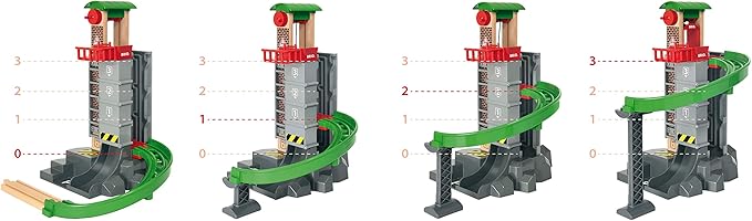 BRIO World 33887 Lift & Load Warehouse Set | 32 Piece Kids Train Toy Set with Wooden Tracks and Accessories | Interactive Design | FSC Certified Wood | for Ages 3 and Up