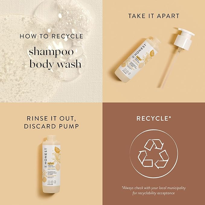 The Honest Company 2-in-1 Cleansing Shampoo + Body Wash | Gentle for Baby 18 fl