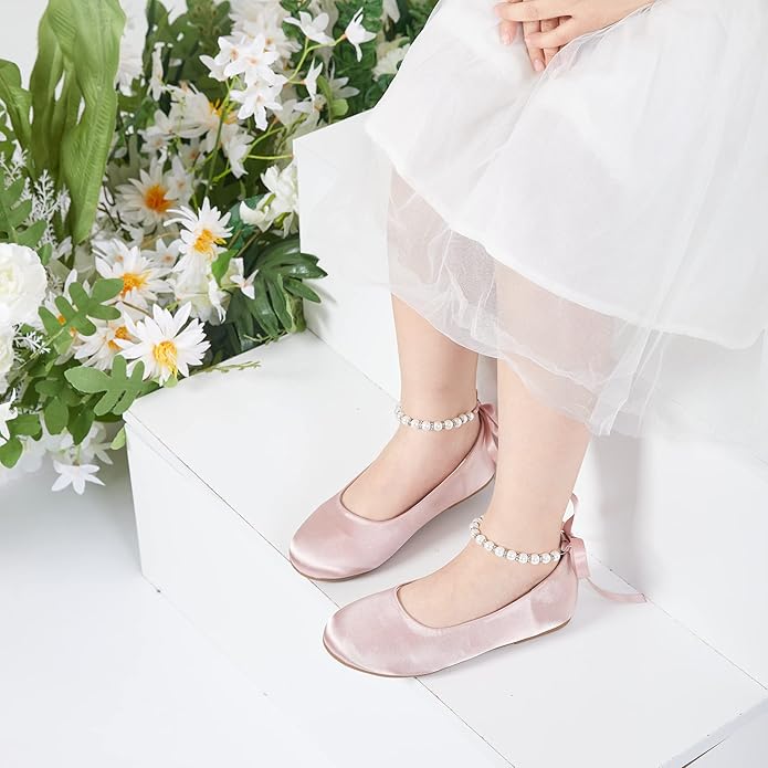 Felix & Flora Girls Toddler Little Ballet Shoes - Flower