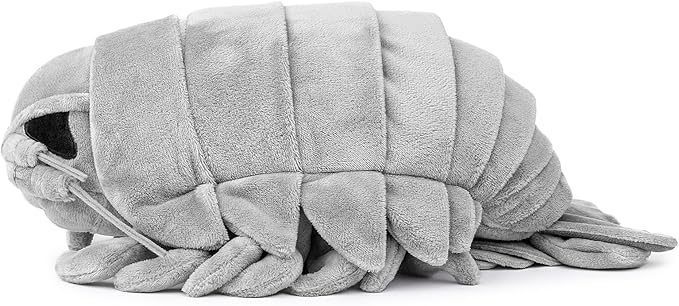 ZHONGXIN MADE Isopod Plush - Lifelike 12” Isopod Stuffed Animal, Realistic Bathynomus Giganteus Arthropod Insect Plushie, Soft Crustaceans Animals Toys Model Dolls Gifts for Kids