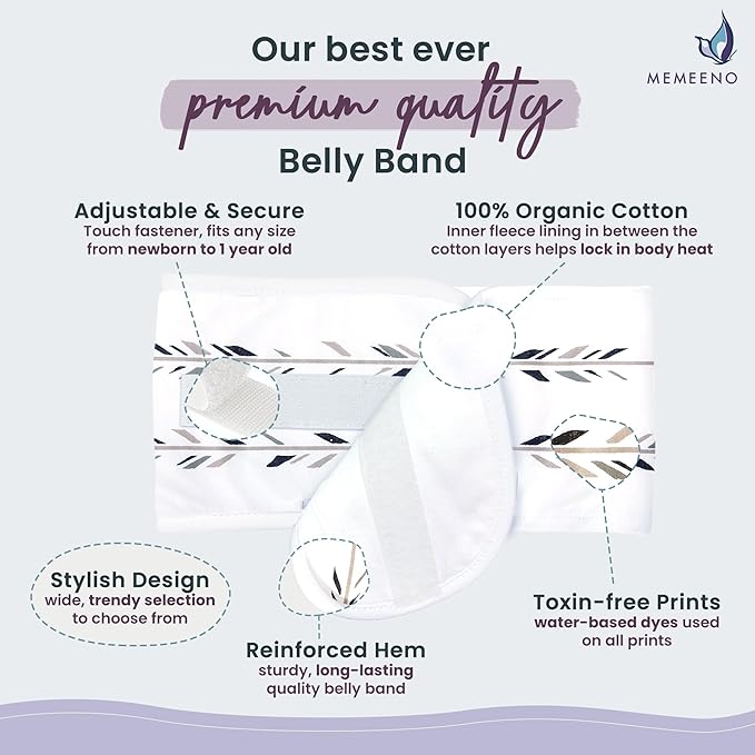 Baby Belly Band for Gas & Colic Baby Relief - Self Heating Belly Band Baby Belly Button Band Colic Band Tummy Wrap for Babies Colic Belt Baby Gas Wrap Colic Baby Relief Newborn