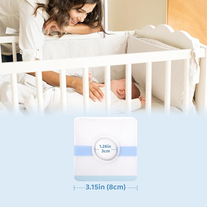 Baby Belly Navel Patches, Waterproof Cotton Pads for Baby Belly Button 8Ă8cm, 10