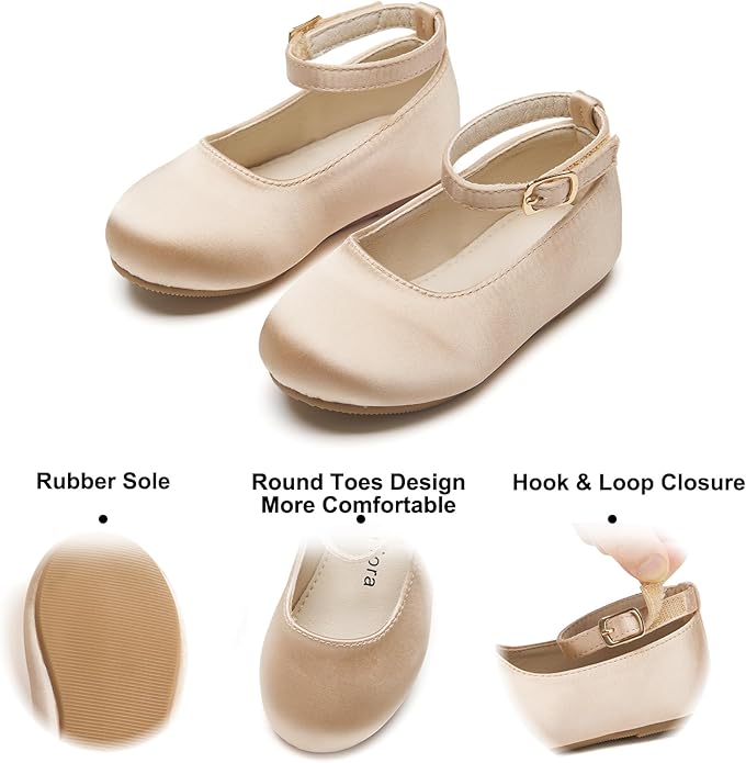 Felix & Flora Girls Toddler Little Ballet Shoes - Flower