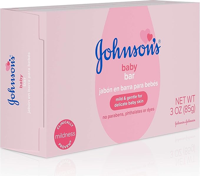 Johnson's Baby Body Soap Bar, Gentle for Baby Bath and Skin Care 3 oz 6)