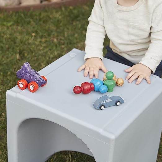 ECR4Kids Tri-Me 3-In-1 Cube Chair, Kids Furniture, Light Grey