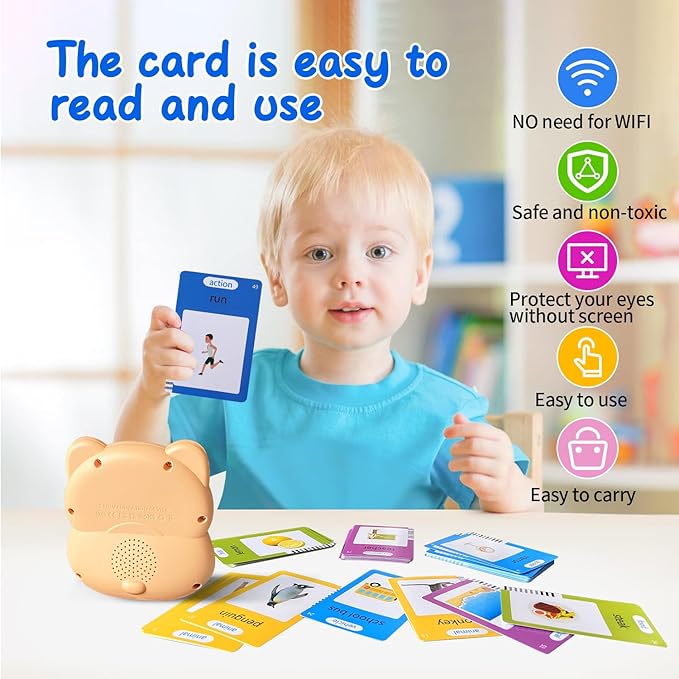 Talking Flash Cards Toddler Toys,Kids Toddler Flash Cards with 224/510 Sight Words,Montessori Toys,Bilingual English-Spanish,Learning Educational Toys for Kids Ages (224-Sight Words)