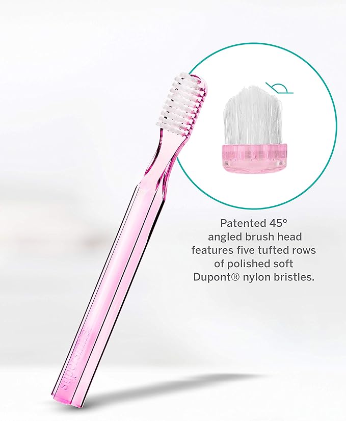 Supersmile New Generation 45° Patented Toothbrush, Pink, 2 Count