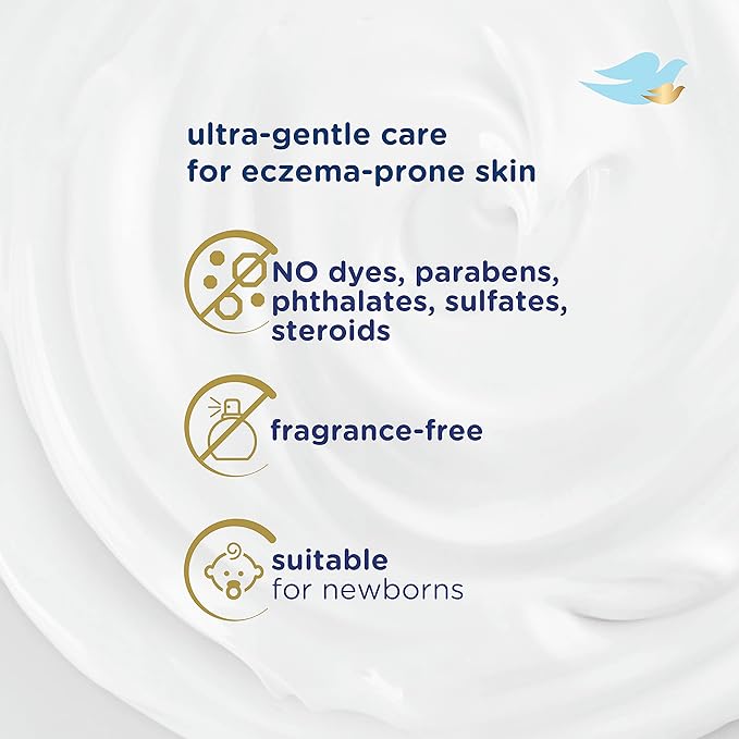 Baby Dove Soothing Baby Body Wash Eczema Care 2 Count To Soothe Delicate Baby Skin No Artificial Perfume or Color, Paraben Free 13 oz