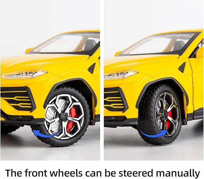 BDTCTK Compatible for 1:24 Lambo Urus Car Model, Diecast Pull Back Car Toy car