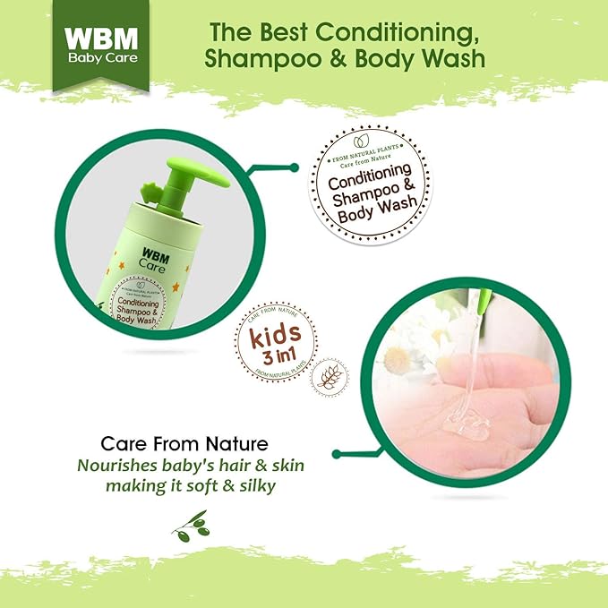 WBM Care Natural Baby Body Wash With Honey, Wheatgerm And 10 Oz