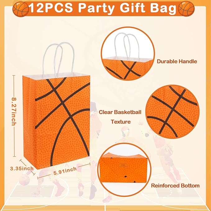 Sport Basketball Theme Party Favors Supplies for Boys Kids Goodie Bags Stuffers for Birthday Party Decorations