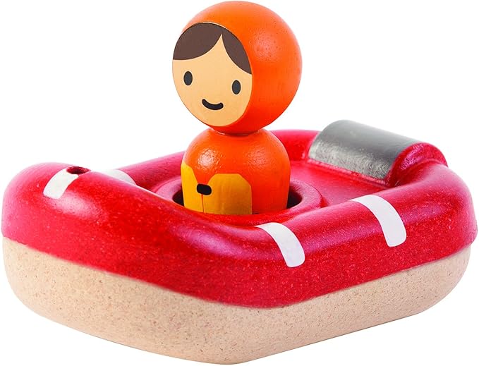 PlanToys Coastguard Bath And Water Play Toy (5668) | Sustainably Made from Rubberwood and Non-Toxic Paints and Dyes