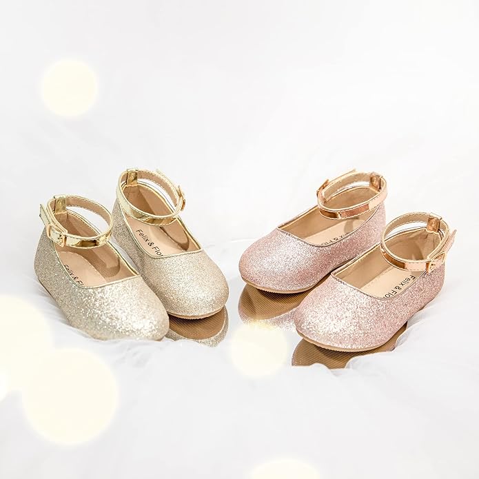 Felix & Flora Girls Toddler Little Ballet Shoes - Flower