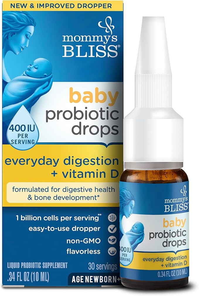 Mommy's Bliss Gripe Water Original 4 Fl Oz (Pack of 2) with 0.34 Fl 1)