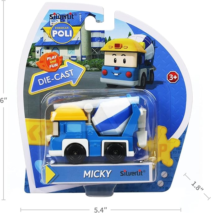 Robocar Poli, Micky DIE-CAST Metal Toy Cars 1-5 Boys