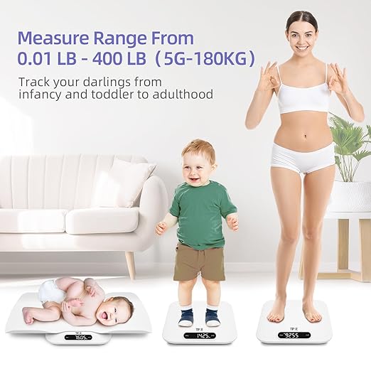 Baby Weight Scale, Infant Scale with Detachable Tray 400lb/180kg