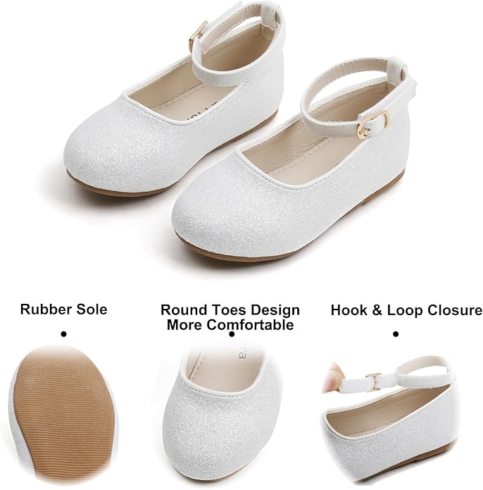 Felix & Flora Girls Toddler Little Ballet Shoes - Flower