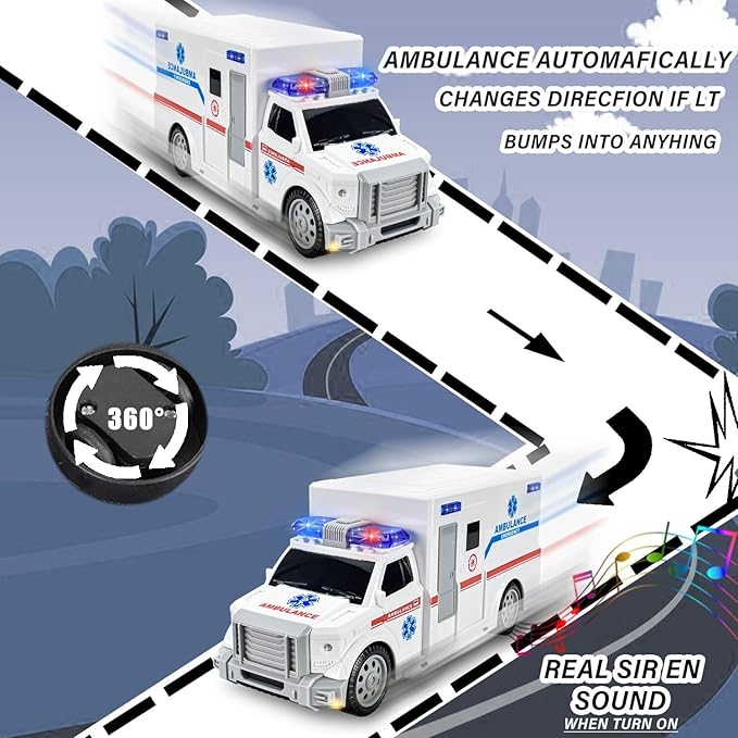 Ambulance Toys for Kids 3-12 Years Old, Electric Toys - 4D Lights 3+ Miracle (HC034)