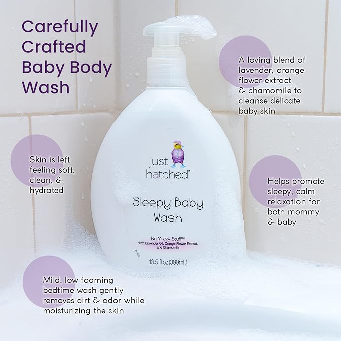 Sleepy Baby Wash Multi-Pack - Relaxing Bath + Body, Snuggly Yummy Fragrance 13.5 fl (2 Pack)