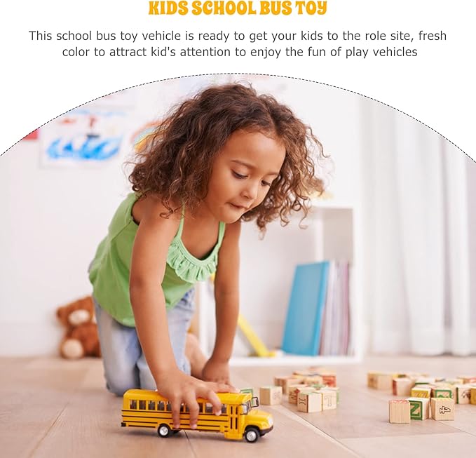 Gadpiparty 1pc School Bus Toy Car Yellow Bus Toy School