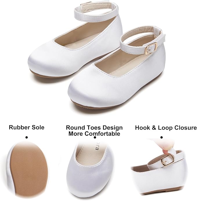 Felix & Flora Girls Toddler Little Ballet Shoes - Flower
