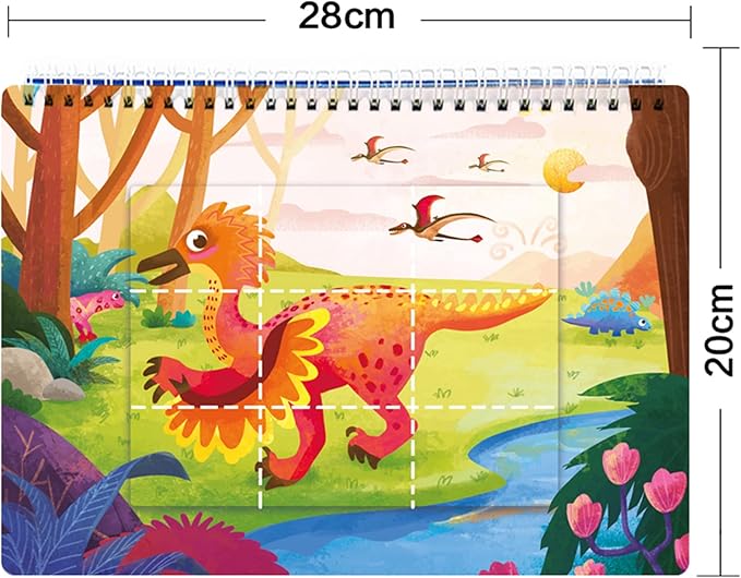 TIIANO Montessori Dinosaur Busy Book for Toddlers - Educational Learning Toy for 3-5 Year Old Boys and Girls, Perfect Birthday or Easter Gift