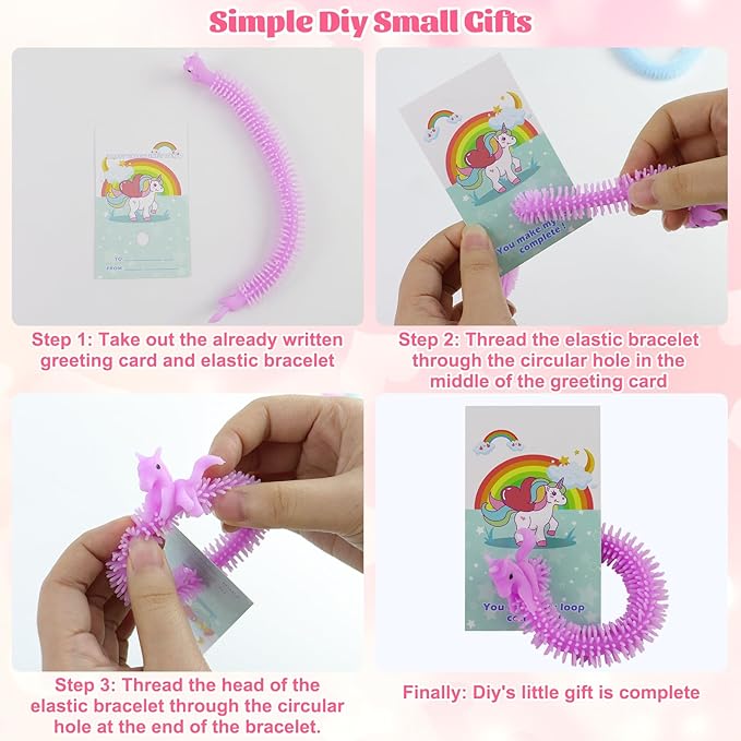 Valentines Day Gifts for Kids - 36Pcs Dinosaur Unicorn Treats Valentines Day Cards for Kids School,Dino Sensory Fidget Toys for Boys Girls Students Classroom Exchange Party Favors Goodies Prize Stuff
