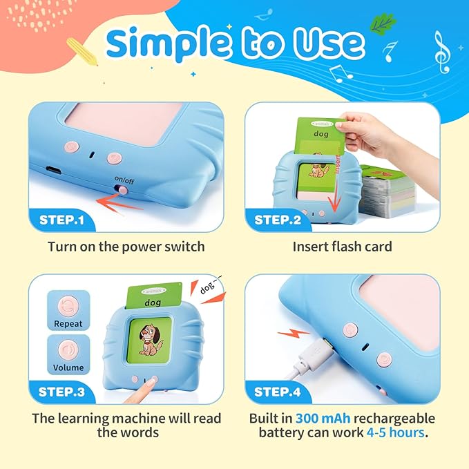 Spanish Flash Cards for Kids,Bilingual Flash Cards for Toddler/Beginning - ABC,Numbers,Colors,Shapes,Español/English Talking for Preschool,Kindergarten,Ages 2+