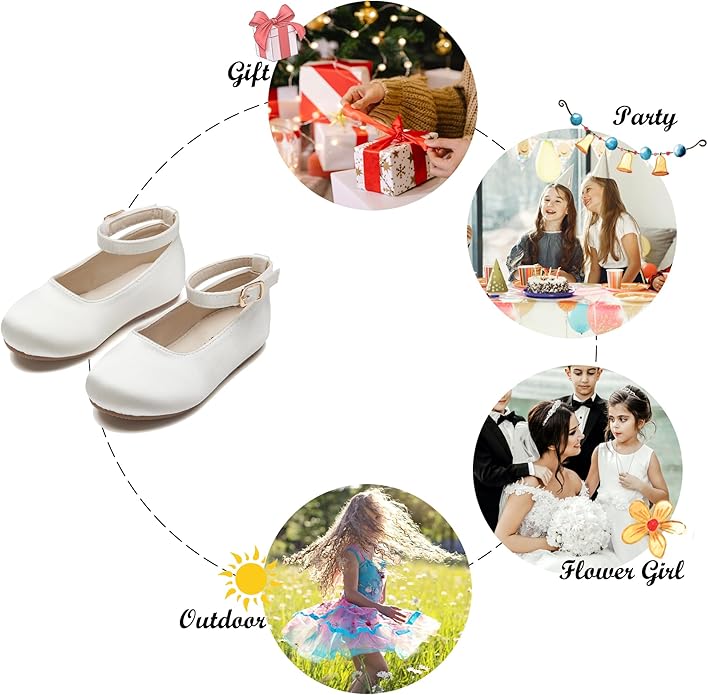 Felix & Flora Girls Toddler Little Ballet Shoes - Flower