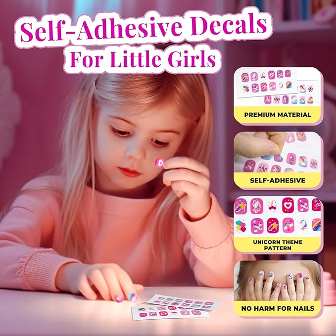 ULOVEME Kids Real Makeup Kit for Little Girls - Real, Non Toxic, Washable Make Up Toy - Umicorn Toys Gift for 3 4 5 6 7 8 9 10 12 Years Old Girls Birthday