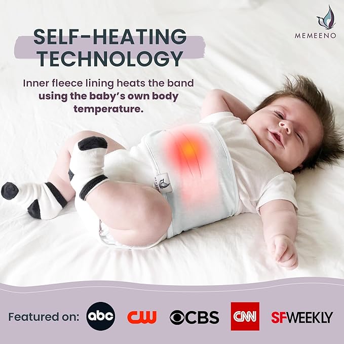 Baby Belly Band for Gas & Colic Baby Relief - Self Heating Belly Band Baby Belly Button Band Colic Band Tummy Wrap for Babies Colic Belt Baby Gas Wrap Colic Baby Relief Newborn