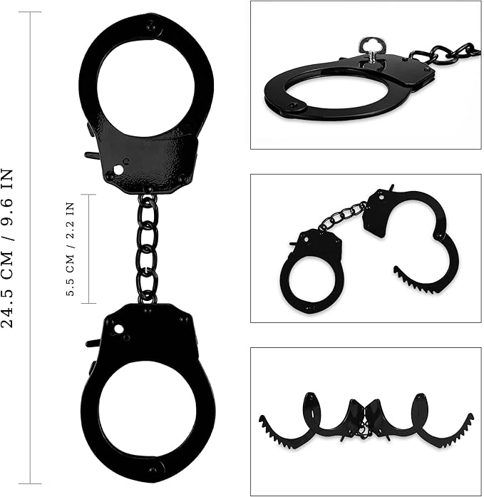 Toy Handcuffs with Keys, Stage Dress Up Accessory for Kids