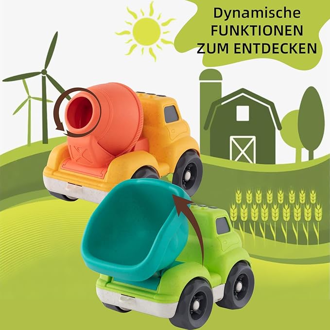 Large Dump Truck Toys for Toddlers, Sustainable Bio-Plastic Truck Children's 3 Years
