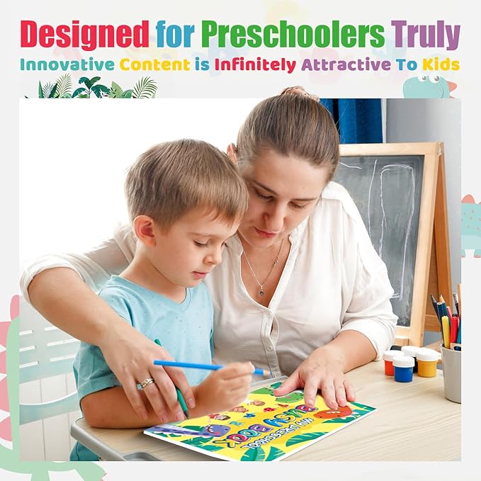 Proschool Learning Toys for Kid - Educational Busy Book Activities, Montessori Toys Activity Book,Sensory Toy,Toddler Quiet Books,Toddler Girl&Boy Toys for Age 3 4 5 Year Old Tracing Coloring Book