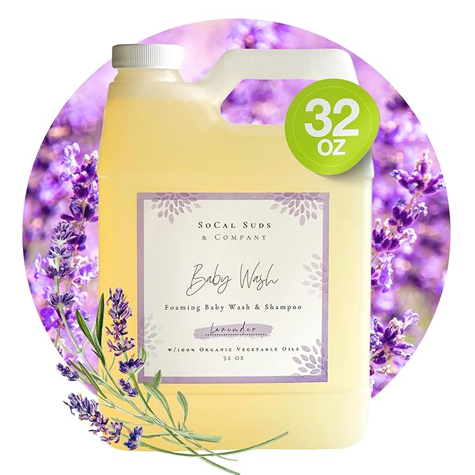 SoCal Suds & Company - 2-in-1 Organic Baby Shampoo & Body Wash Castile Soap 32oz