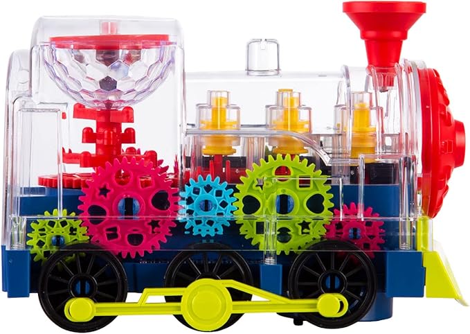 Berry President Transparent Electric Gear Train Toy with Flashing Lights 2 3 4 5